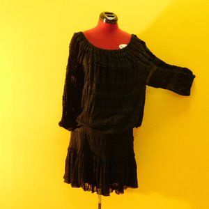 Candies Black Drop waist Midi Dress XL